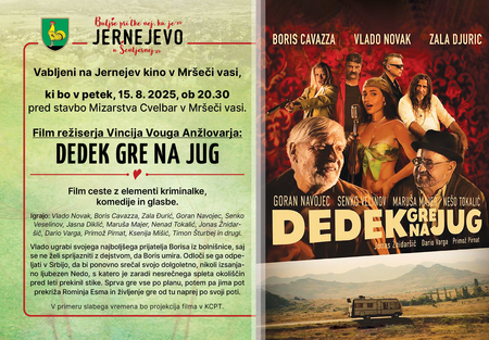 OBCINA_SENTJERNEJ_Jernejevo_2025_Jernejev_kino_Dedek gre na jug_OGLAS_210x146mm